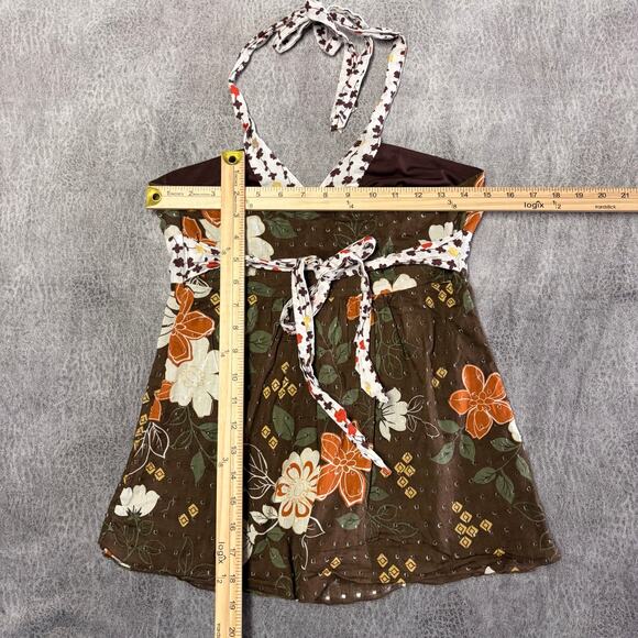 Y2k Rampage Fall Leaves Halter Tank Top - Picture 6 of 6